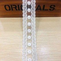 의류 재봉 천공예에 대 한 1 야드 레이스 DIY 3.0CM 너비 흰색 꽃 수 놓은 코 튼 리본 의류 바느질 홈 섬유, 01 WHITE_01 1 Yard