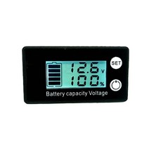 건전지잔량 7v-68v lcd 3s 4s 5s 7s 10s 13s 배터리 용량 표시기 12v 36v 48v 전압계 온도계 전력 레벨 테스터, 하얀