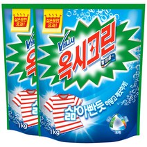 옥시크린 배니시 1kgx2팩 옷 얼룩제거 리필 의류 빨래 산소계표백제 세제 2215727
