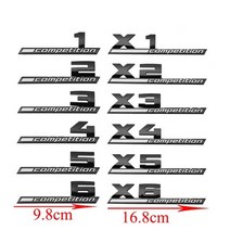 자동차 엠블럼 3D M 경쟁 스티커 ABS 배지 스타일링 로고 X1 X2 X3 X4 X5 X6 M1 M2 M3 M4 M5 M6 E39 E46 E90 E60 F10 F30, 25.매트 블랙 - M3 경쟁