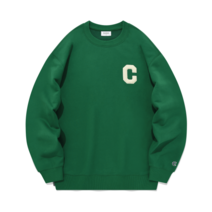 남자 여자 맨투맨 스웨트 셔츠 커버낫 C 로고 그린