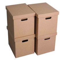 종이박스 수납함 중형 4개, 본품