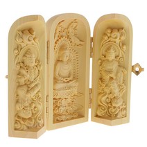 STK 부처님 동상 새긴 된 로커 상자 조각 장식 회양목의 만든, 스타일 -4