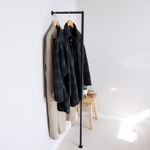 코코디피 까사 벽면 고정 봉 부착 행거 옷가게 맞춤 주문제작 헹거 파이프 옷걸이, 은색
