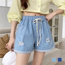 깨비몰 깨비몰 여성 데일리 스타일 3부 데님팬츠 편안한 반바지 (8706430)