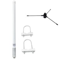 VHF 유리 섬유 43.2cm(17인치) 햄 라디오 베이스 안테나 접지 플레인 키트 포함 2미터 136-174mhz 모바일 트랜시버 HT 안테나 SO239 커넥터
