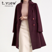 티뷰 티뷰 더블절개캐시미어울코트_V2D-VCT007
