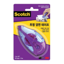 3M 스카치 한 손으로 쓰는 양면 테이프 017D 8.4mm x 8m, 6개