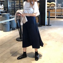 G56981 누박 기계주름 롱스커트 롱치마 주름치마
