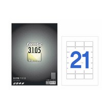 폼텍 투명라벨 21칸 A5 5매 IC-3105 잉크젯용