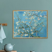 세담 명화 컬렉션 인테리어 골드 액자 고흐 모네 해바라기 그림 풍수지리 유화, 고흐-꽃 피는 아몬드나무