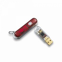 빅토리녹스 플래시 레이저 8GB 스몰 스위스 아미 나이프 투명 레드 4.6077.TG84.6077.TG8