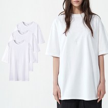 앤디즈 메코 기본 베이직 오버핏 남녀공용 레이어드 면 반팔티 3종세트