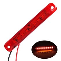 브레이크등 보조제동등 후미등 9LED 방수 측면 경고 빛 여러 가지 빛깔의 트럭 트레일러 버스 밴 폭 램프, 02 red_01 1pc