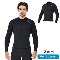 스노쿨링슈트 프렌 재킷 또는 바지 앞지퍼 긴팔 잠수복 스노클링 스쿠버 다이빙용 2mm, 01 2mm Men Jacket_01 XS