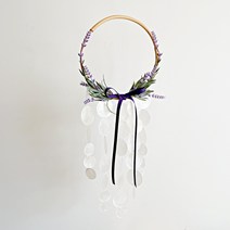 [호유즈] 자개모빌 만들기키트 DIY 라벤더 리스, 더블리스 네츄럴L