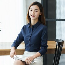 코디하기 좋은 데일리 코디룩 단정하고 세련된 블라우스 셔츠 여성 탑 및 블라우스 화이트 여름 롱 OL 쉬