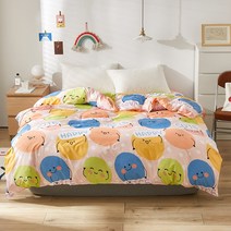 Bonenjoy 1pc 이불 커버 퀸 사이즈 퍼플 컬러 플라워 프린트 220x240cm funda nordica cama 150 킹 침대, 20 tangdou