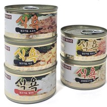노령견 3개월강아지 소프트 애견 간식캔5종 애견육류간식 사료거부 캔간식, 닭고기살+쌀