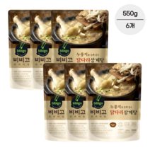 CJ제일제당 비비고 누룽지 닭다리 삼계탕 550g 6개