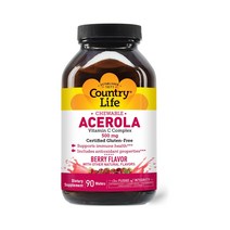 컨트리라이프 아세로라 비타민C 콤플렉스 500mg 90정 (씹는타입), 90개