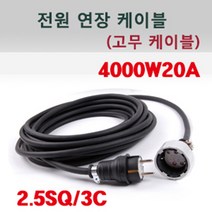 신광 고용량4000W20A1구고무케이블 전기연장선, 1개, 10m