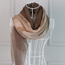앙상블 베이직 빅사이즈 면 나염 스카프