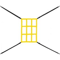 야구그물 투수연습그물망 배팅그물 조정 가능한 타격 티 던지기 캐디 스트라이크 존 피칭 네트, yellow