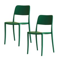 마켓비 MINJAS 튼튼한 인테리어 카페체어 식탁의자, 다크그린2개
