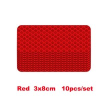 자동차 반사 스티커 필름 범퍼 스티커 경고 스트립 테이프 보안 반사판 데칼, 3X8cm Red 10pcs