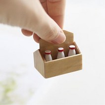 실감나는 우드 제작 미니 밀크박스 미니어쳐 좁은집인테리어 아기자기한소품 카페 협탁 사무실