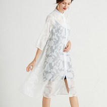 쉬폰 자카드 카디건 여름원피스 빅사이즈 데이트룩 여름 원피스 편한 여성 오버핏 오피스룩