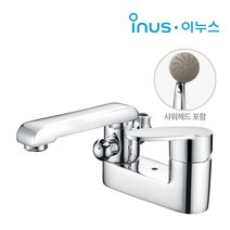 [동서 이누스] G-0114 4인치 세면 샤워 겸용 수전(메탈호스 샤워헤드 설치부속포함)/ G0114, X, 1개