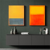 셀러허브_리빙 마크로스코 명화 인테리어 그림 액자 No13~24 캔버스 30호, 19번/30호65x91cm(캔버스액자옆면검정)