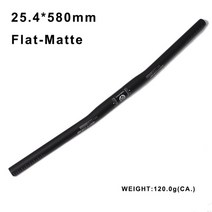 자전거 핸들바 BUCKLOS254mm 짧은 핸들 바 540mm 580mm BMX 접이식 풀 카본 MTB 플랫 라이저 사이클링 부품, 8.254580FlatMatte