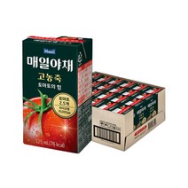 매일유업 매일야채 고농축 토마토의 힘 당근의 힘 125ml X 24, 매일야채 고농축 당근의 힘 125ml X 24