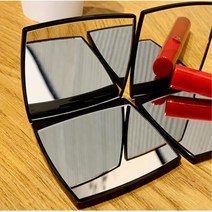 휴대용 사각 양면 콤팩트 메이크업 손거울 2개 작은손거울 화장용 여행용 미용실 미니거울 여성외출필수품