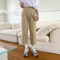 원타임 여성용 빅사이즈 카브라 스판 코튼 팬츠
