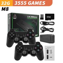 레트로휴대용게임기 M8 비디오 게임 콘솔 휴대용 옛날 스틱 4k 10000 2.4G 더블 무선 핸드 헬드 리눅스 시, 01 1PCS 32G 3555Games