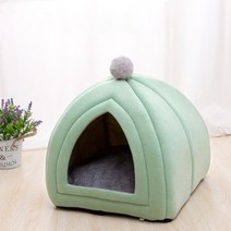 고양이 숨숨집 키튼박스 보온집 텐트 따뜻한 겨울 고양이 탄성 침대 둥지 집 매트 93, xl 47x47x53, 협력사, 초록