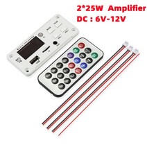 ARuiMei-2x25W MP3 플레이어 디코더 보드 12V 블루투스 5 0 30W 50W 앰프 자동차 FM 라디오 모듈 지원 TF USB AUX, 01-1