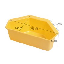 주방 싱크대 다기능 삼각형 바구니 보관 야채 과일 스폰지 랙 용품, YELLOW