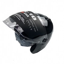 MTM MT-22 오토바이 전기 바이크 RS-10 알에스텐 썬바이저 더블쉴드 스쿠터 오픈페이스 클래식 일반모 하이바 헬멧, M, 무광블랙