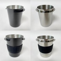 블랙 실버 스테인레스 도징컵 58mm 채널링방지 실리콘 말코닉 EK43, 실버 + 실리콘패드 (+2000원)