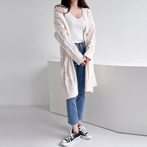 러블리감성 / 미도 꽈배기 롱 가디건