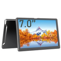 7인치 휴대용 모니터 LCD 디스플레이 HDMI IPS 패널 미니 모바일 화면 노트북 Xbox PC 컴퓨터 라즈베리 파, 02 BLACK 7 Inch_04 미국 플러그