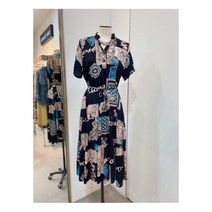 [막스카라] [W몰 ] 22여름 벨트 프린트 원피스 M22QWO403MEA1