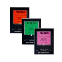 뉴아르쉬 수채화패드 1면제본 300g 26x36cm (중목/황목/세목) 스케치북, 세목