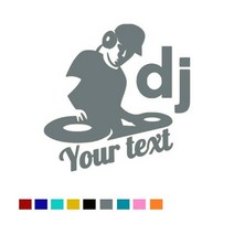 개인 맞춤 자동차 스티커 장식 DJ 음악 텍스트 및 오토바이 바디 외관 방수 선 스크린 비닐 데칼 PVC 판매, grey_Longest side 25cm