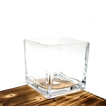 유리화분 화병 수반 N1212S 정사각 12x12x12cm 유리화
